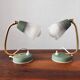 Paire de lampes de chevet Mid-Century
