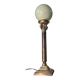 bronze lamp Corinthian column green opaline superb 52x13 cm