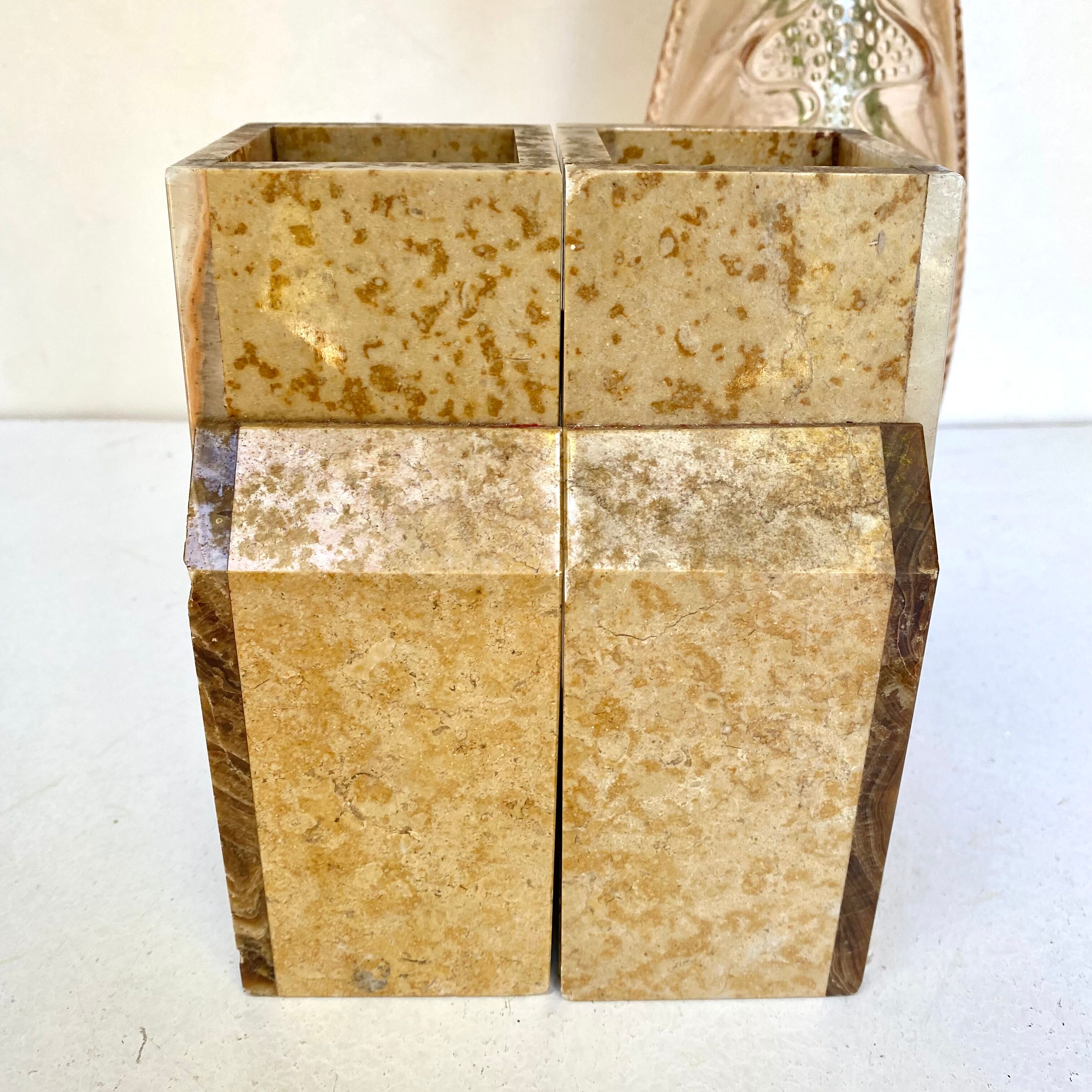 Marble cassolettes art deco