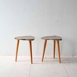 Pair of vintage Scandinavian stools in laminate
