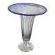 Bubble glass vase on foot