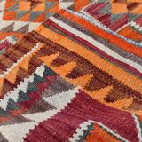 Vintage Burgundy Persian Kilim Runner Rug,, 98x235Cm