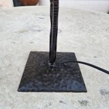 Antique art deco metal and glass lamp