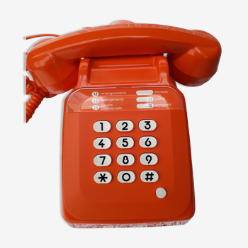 Ancien téléphone s63 socotel orange vintage