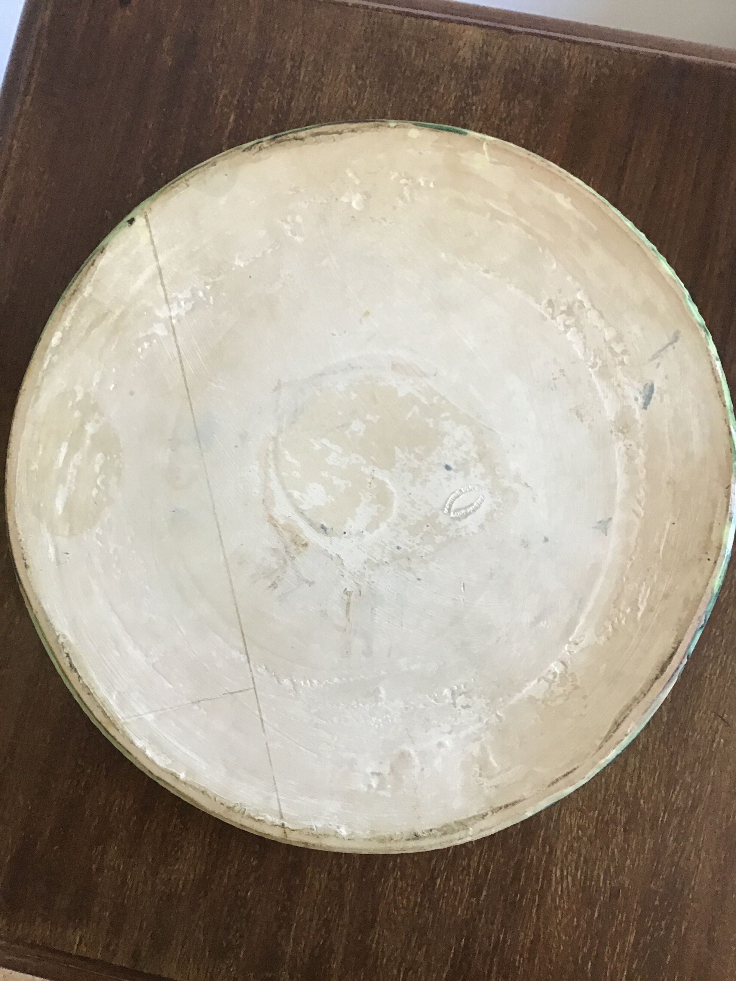 Glazed terracotta platter