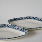 Pair of dishes in terre de fer salins model françois 1st 19th century