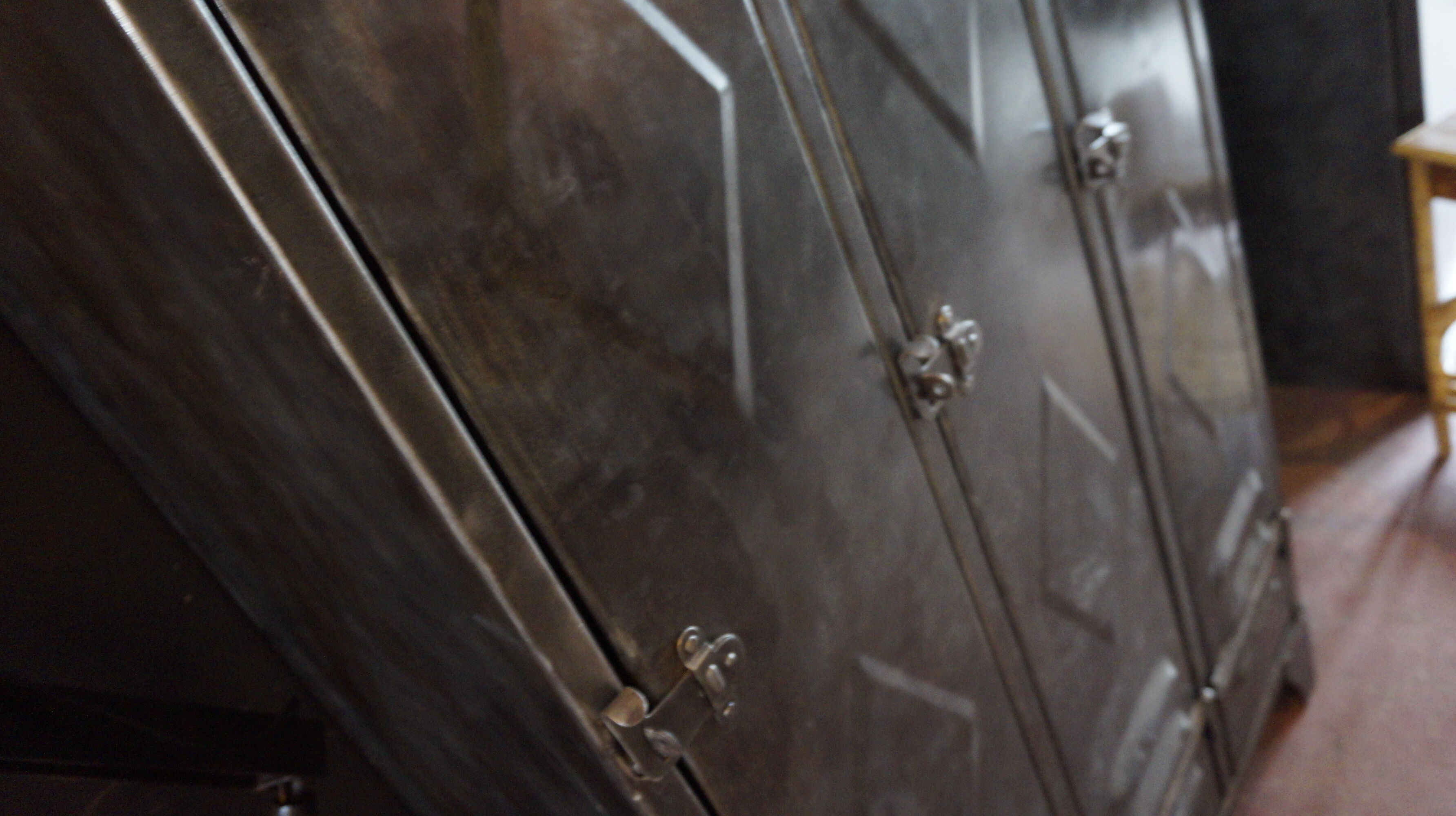 Industrial locker room three doors