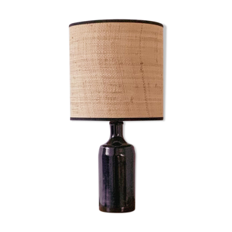 Lampe grès et rabane