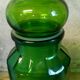 Trio de flacons d'apothicaire en verre vert