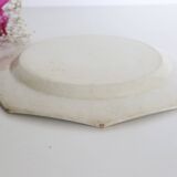 Creil and Montereau plates, 19th century, Perle model, ivory / set of 3