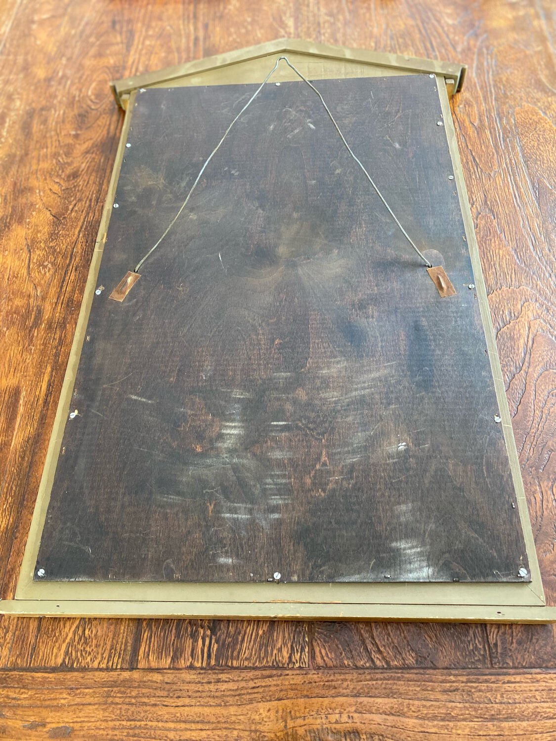 Empire style mirror with pediment