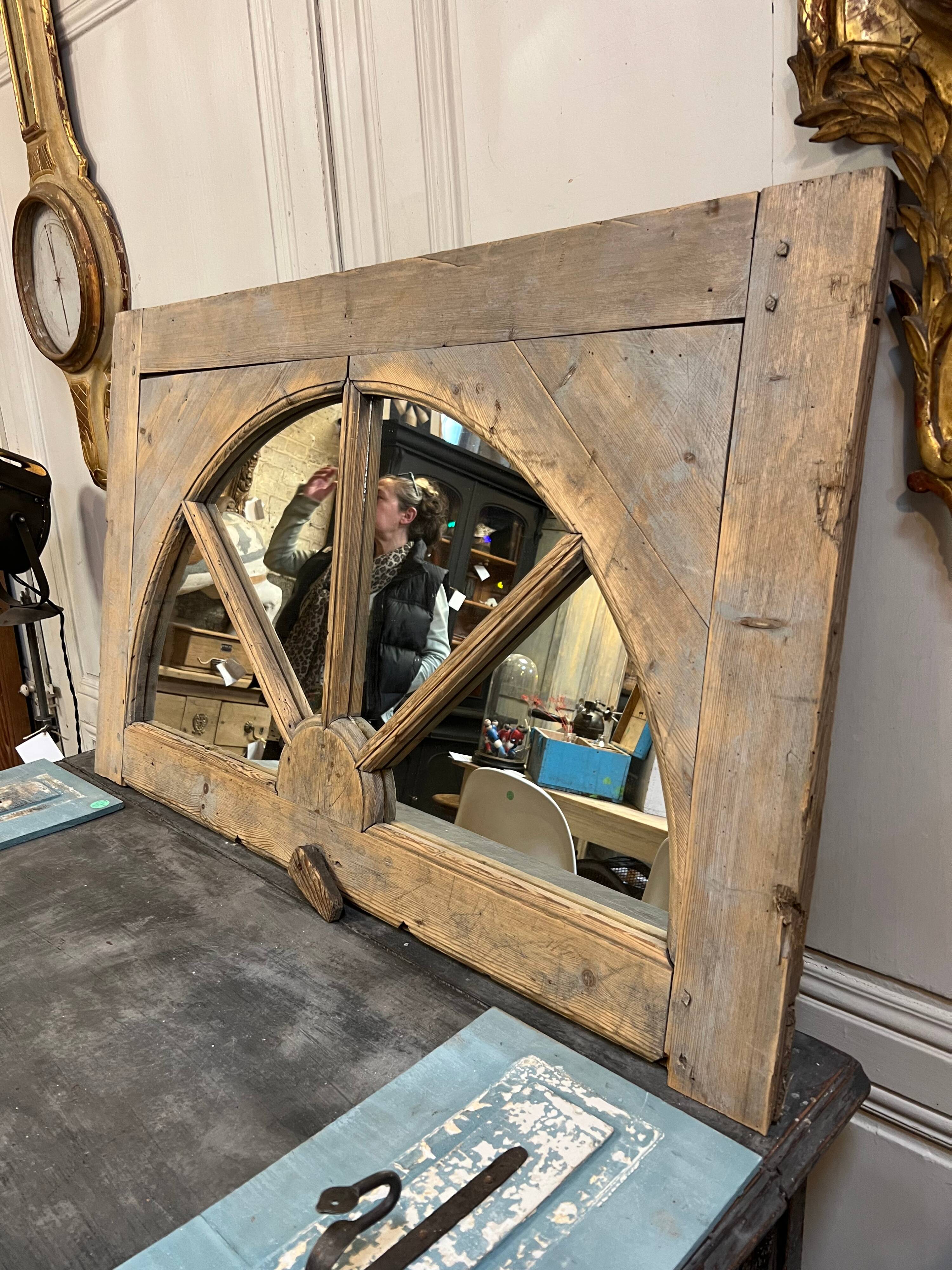 Patinated pine mirror frame no.