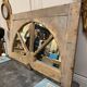 Patinated pine mirror frame no.