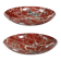 Pair of vintage wall sconces in faux red marble ceramic, 1990s.