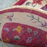 Antique Chinese carpet Art Deco handmade 76cm x 125cm 1920s