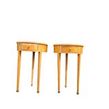 Matching cherry wood / Biedermeier chairs / sidetables set / tripot console table