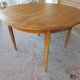 Scandinavian design teak table with extension cord