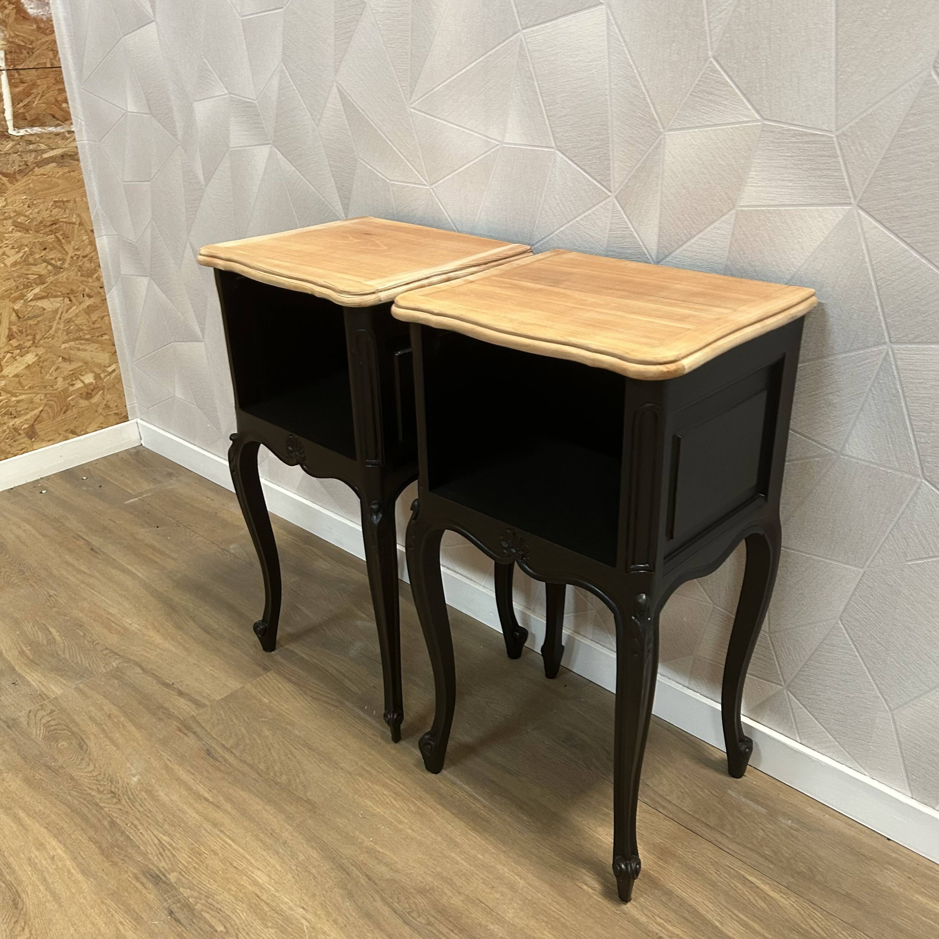 Pair of industrial revamped bedside table