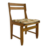 Raphael Oak and Fabric Dining Chairs by Guillerme et Chambr