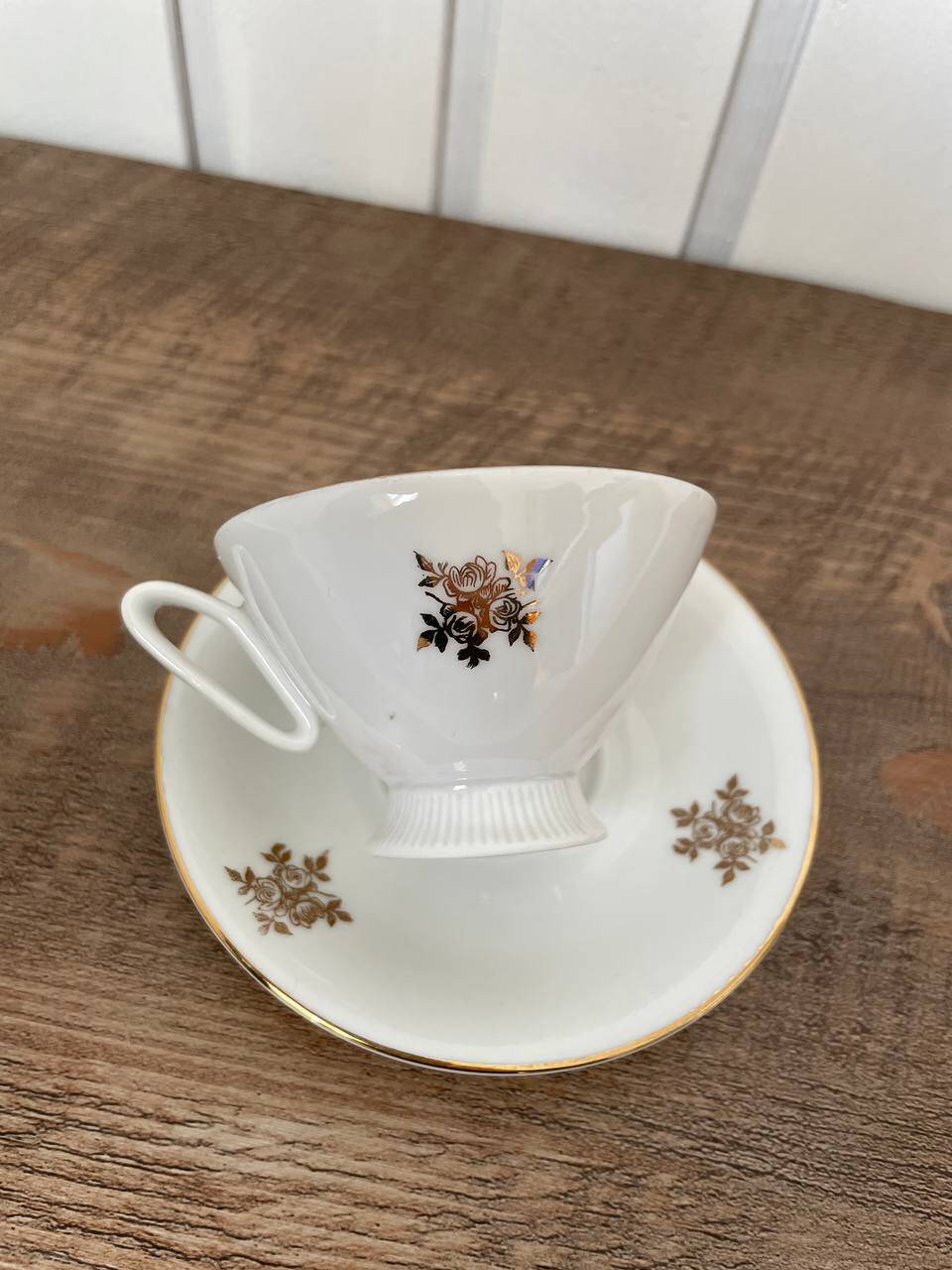 Bavarian porcelain coffee cup and saucer