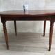 Large table round in rabats in vintage massive oak