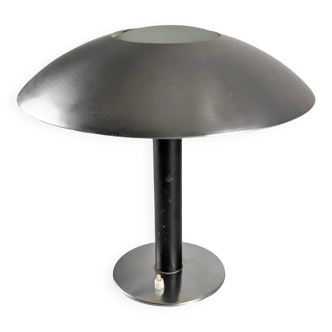 Leather Table Lamp by Metalarte, 1962