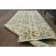 1970s vintage Turkish Oushak handmade wool cotton beige runner rug 85x270