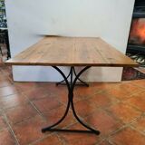 Wrought iron bistro table and fir top