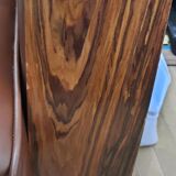 Art Deco leather convertible sofa