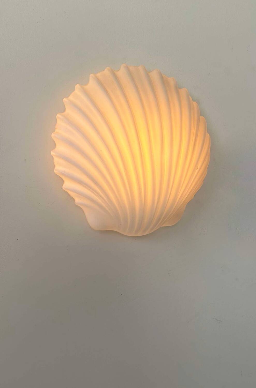 Applique vintage coquillage, opaline, Limburg Allemagne 1960