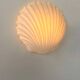 Vintage shell wall lamp, opaline, Limburg Germany 1960