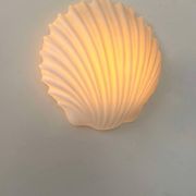 Applique vintage coquillage, opaline, Limburg Allemagne 1960