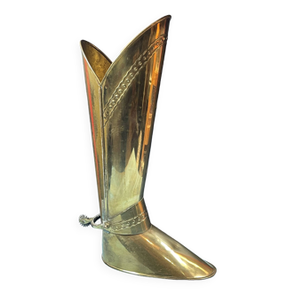 Old horse boot england - umbrella holder - in copper -