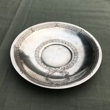 Cup and saucer Russian silver metal