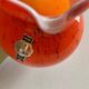 Vintage vase or pitcher in orange blown glass - Made in Italy