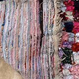 Tapis Berbère Boucherouite coloré - 102 x 239 cm