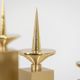 Set of 3 candlesticks in gilded brass. Contemporary work.