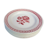 Set 6 assiettes Gien France Claire
