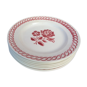 Set 6 plates Gien France Claire