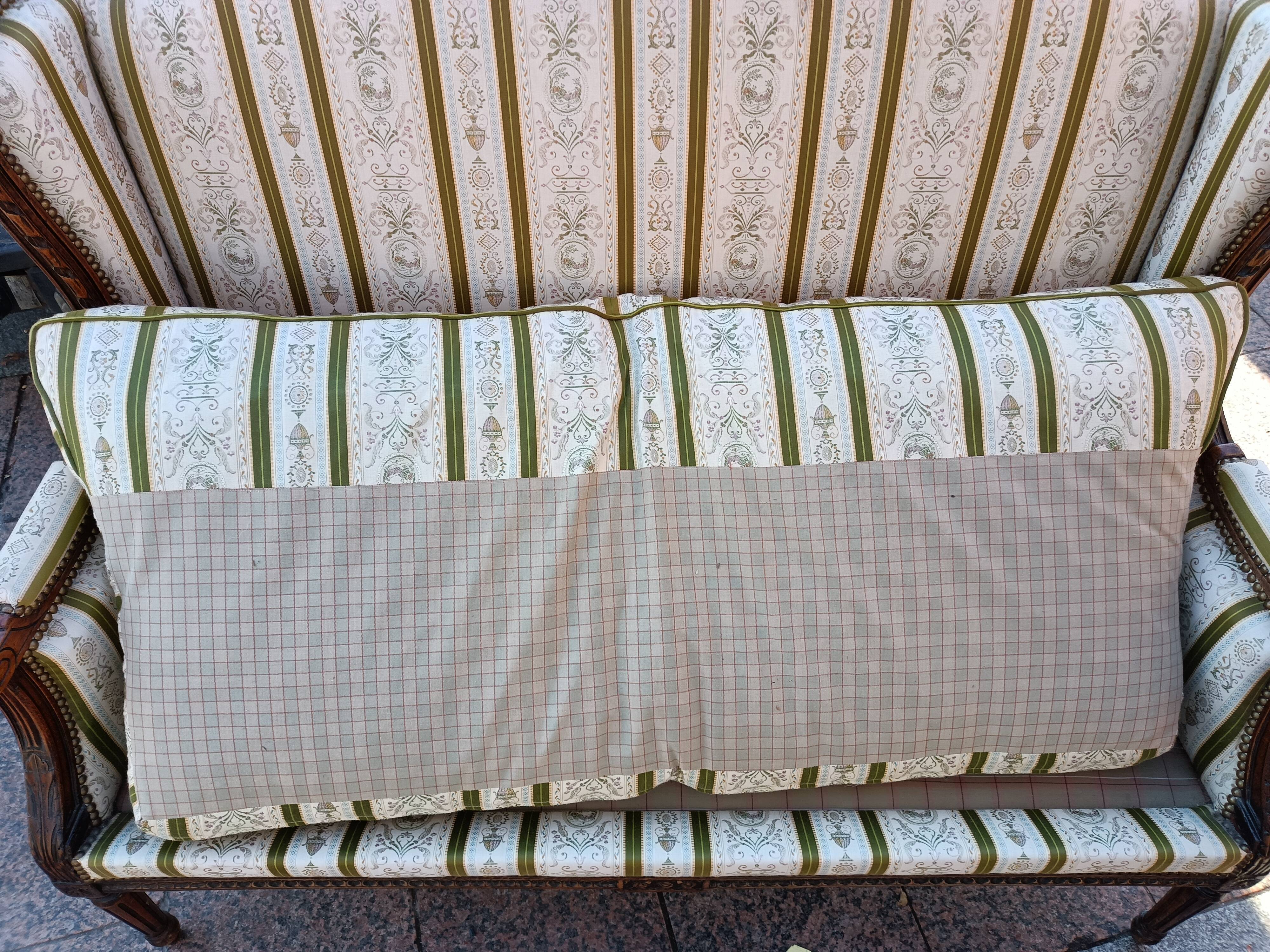 Sofa sofa old style louis xvi 2 places with cushion