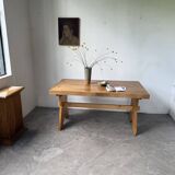 Table, mobilier de montagne en hêtre, 1950