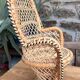 Chaise Paon Miniature Rotin Tressé — Porte-Plante Bohème Vintage — Année 70