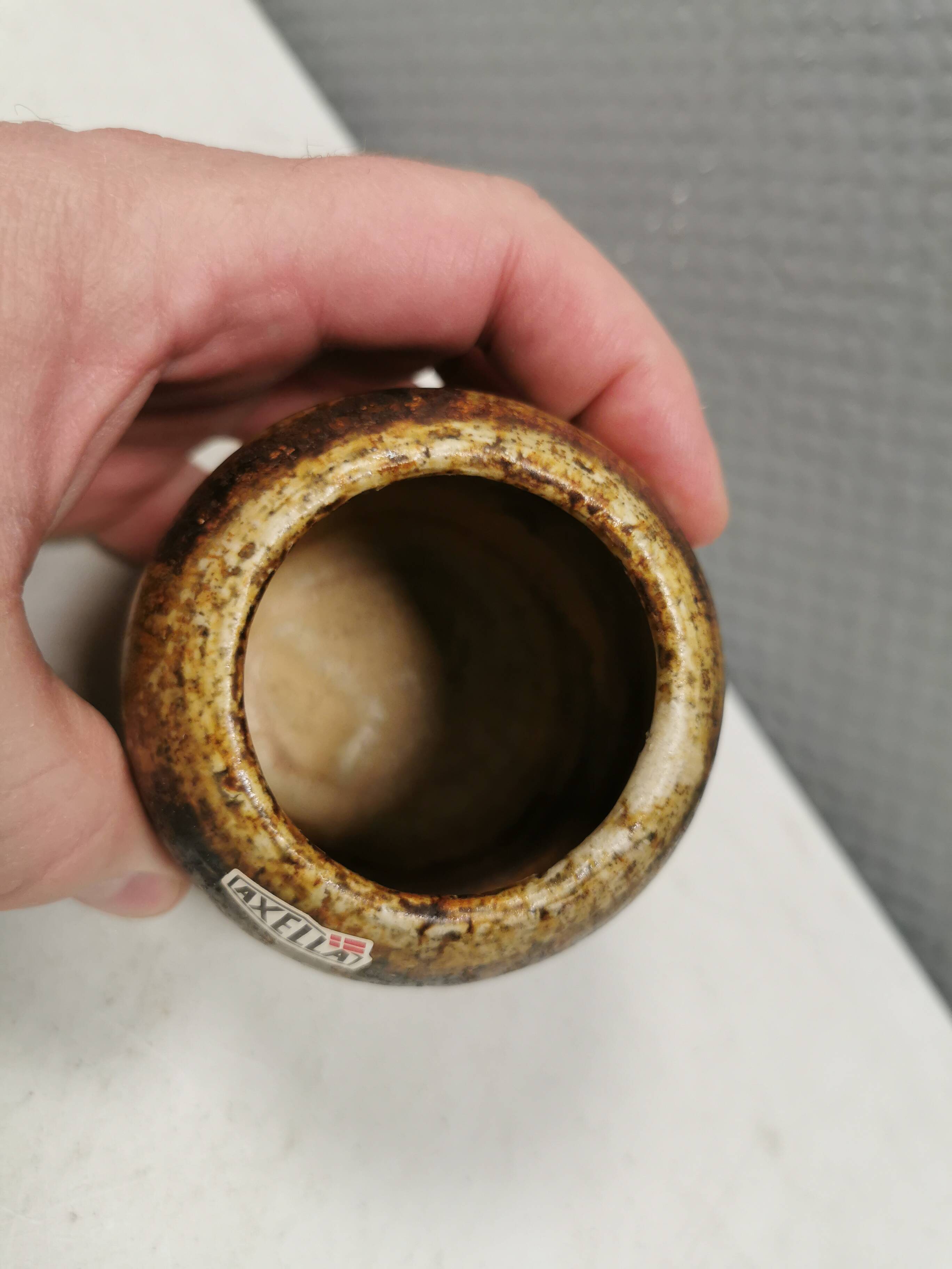 A small, beautiful ceramic vase by Axel Larsen Denmark 1980s