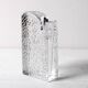 Mid-century Single Flower Textured Glass Block Bud Vase / Germany / 1960s