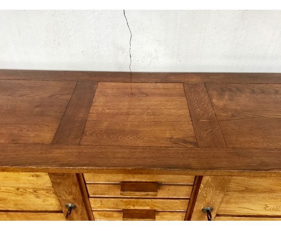 Buffet meuble de re construction René Gabriel pieds compas