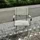 Vintage wrought iron folding garden armchair 1930
