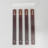 Vintage wall coat rack with 8 hooks and hat shelf