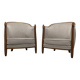 Pair of Art Deco gondola armchairs, France circa 1920
