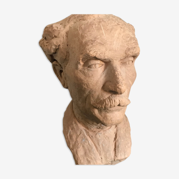 Male terracotta bust