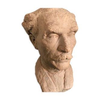 Male terracotta bust